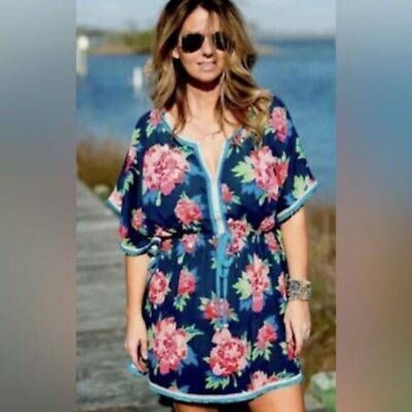 MATILDA JANE cool shade kimono swimsuit COVER UP medium - Picture 1 of 4